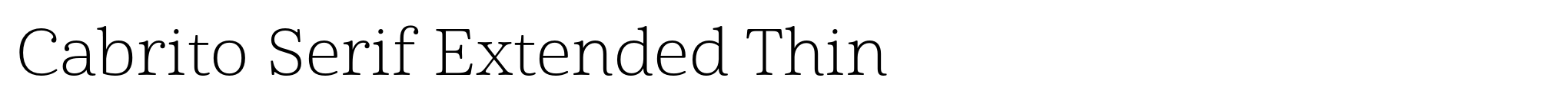 Cabrito Serif Extended Thin image